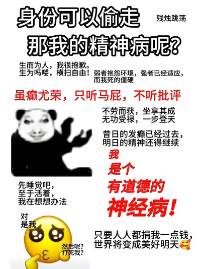 身份可以偷走，那我的精神病呢？